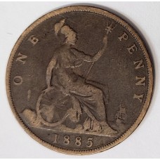 GREAT BRITAIN UK 1896 . ONE 1 PENNY . VARIETY . SOFT DIE ON DATE